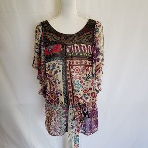 George Boho chiffon top. Size 14